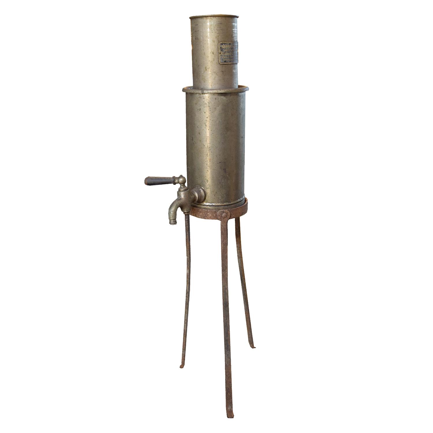 A Copper and Iron Vessel from the Lisotto Grappa Distillery 7" W x 12" D x 29" H — Italy, 20th Century