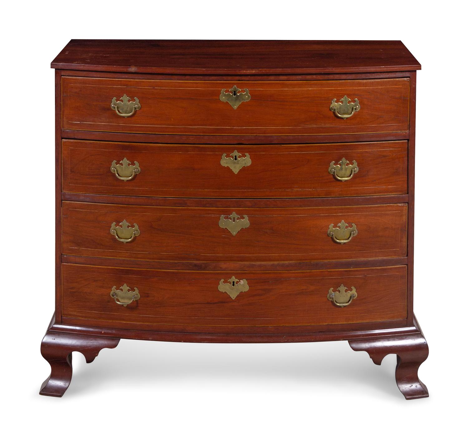 A Chippendale Cherry and Mahogany Chest of Drawers