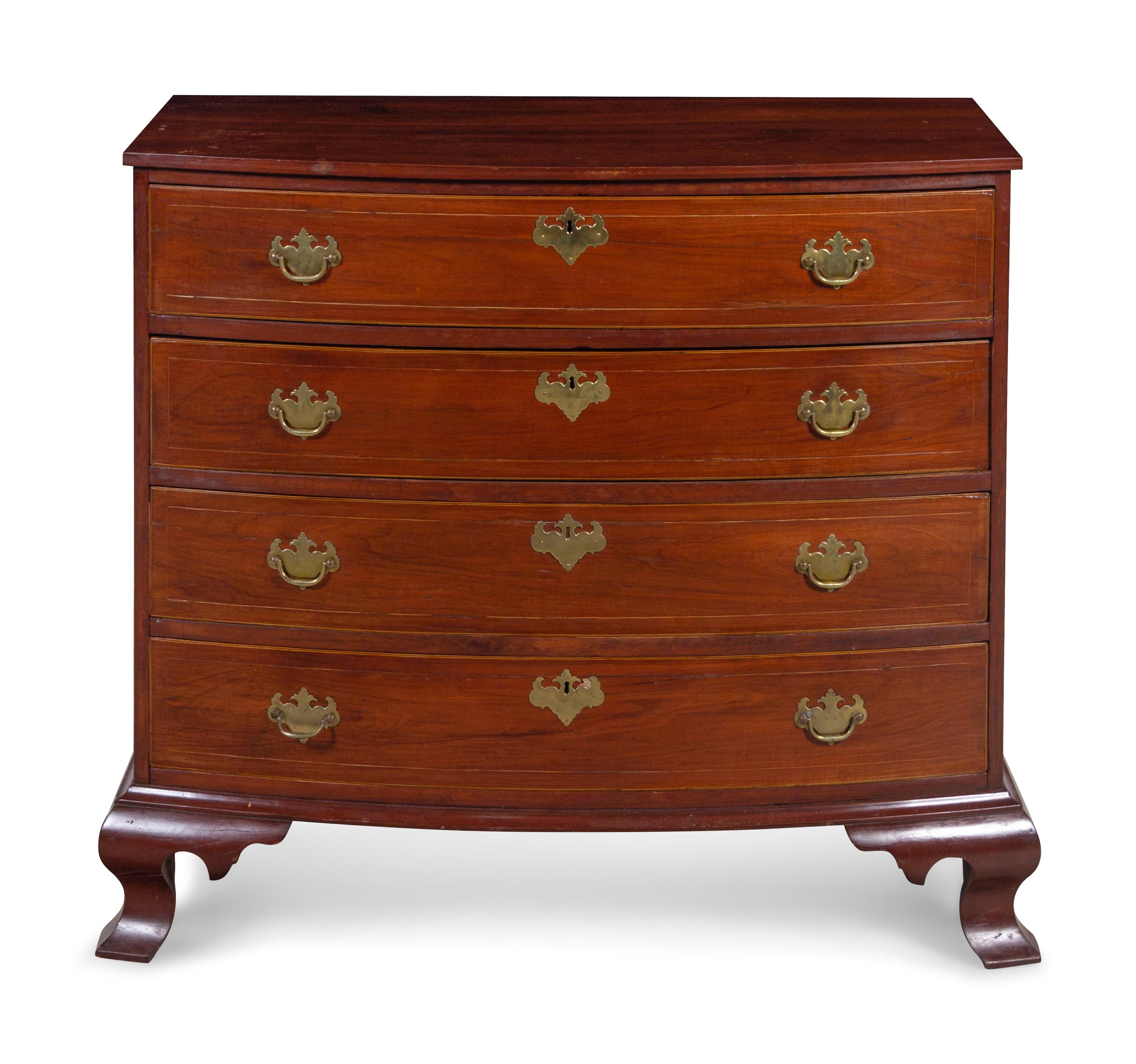 A Chippendale Cherry and Mahogany Chest of Drawers