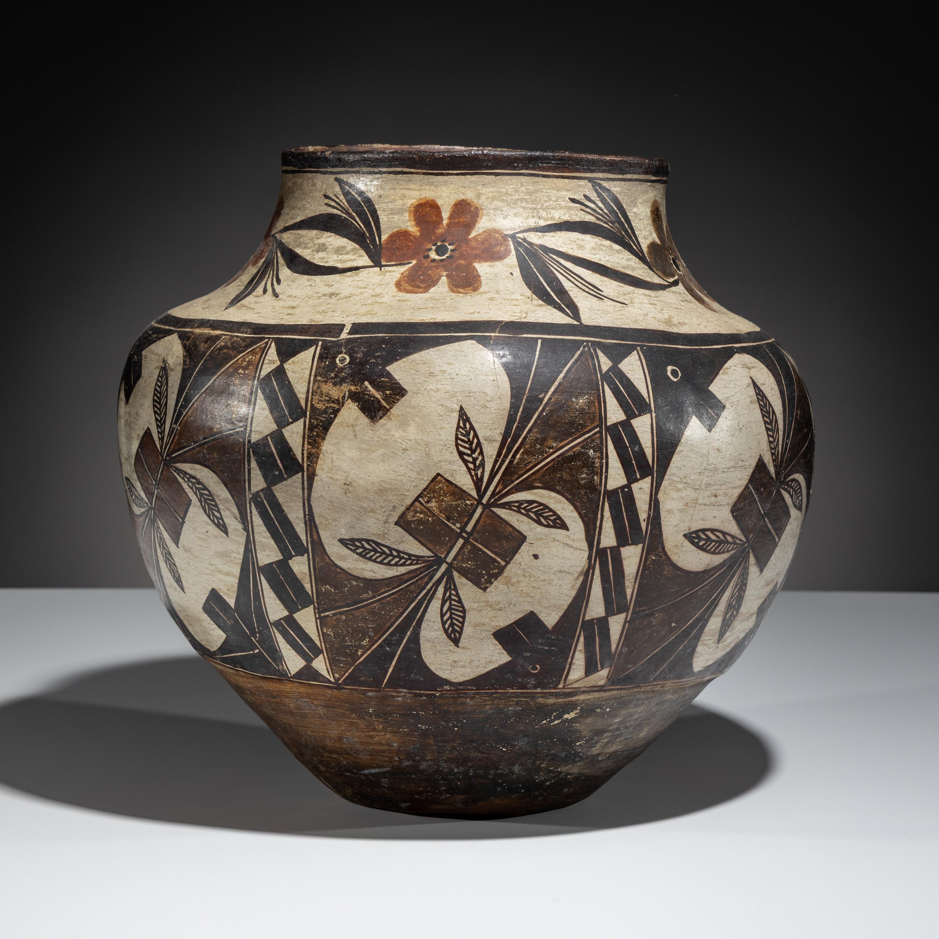 Acoma / Laguna Polychrome Pottery Jar
