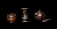Three Japanese Bronze Vessels