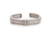 WHITE GOLD AND DIAMOND CUFF BRACELET