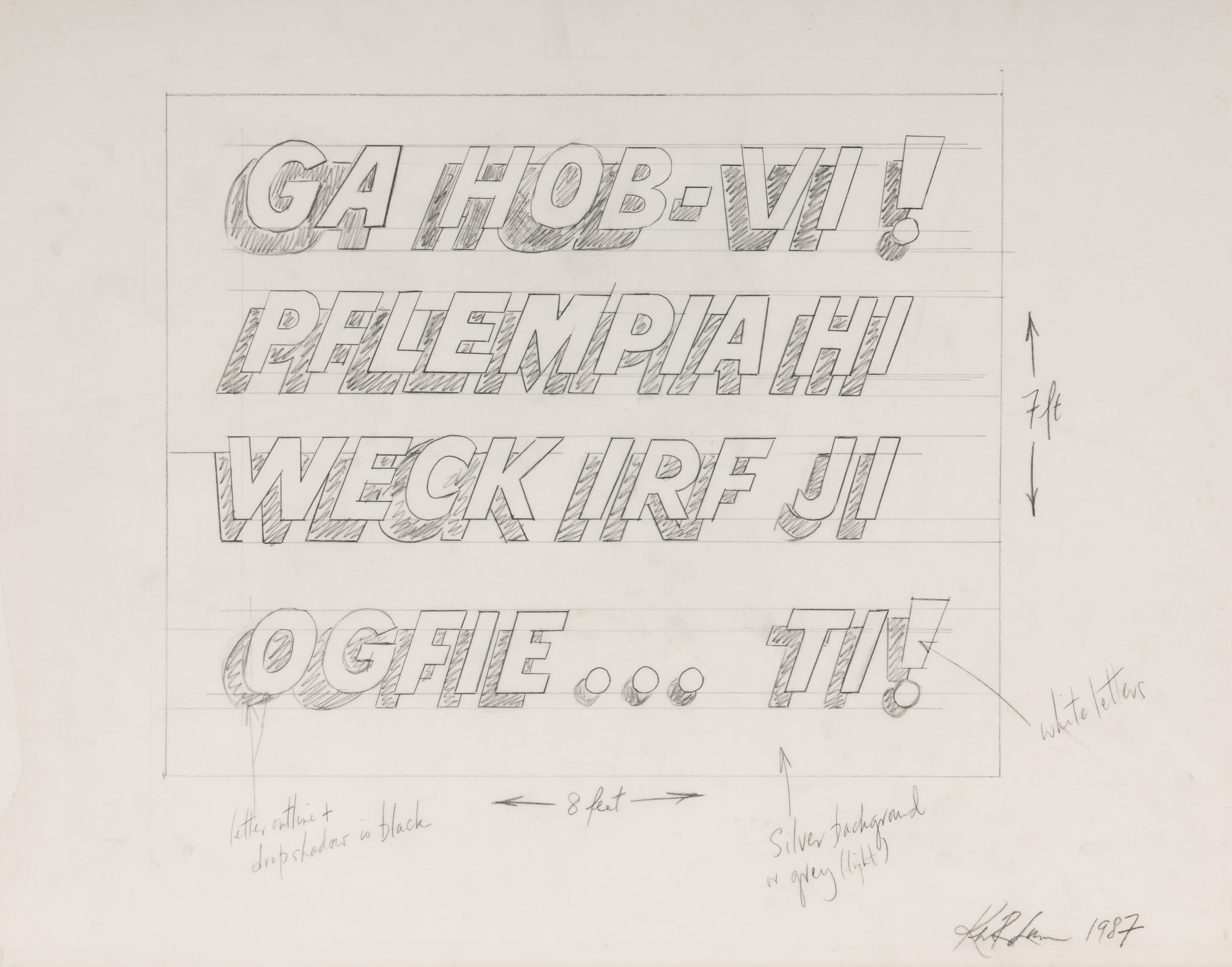 Study for Untitled (GA-HOB-VI!) , 1987