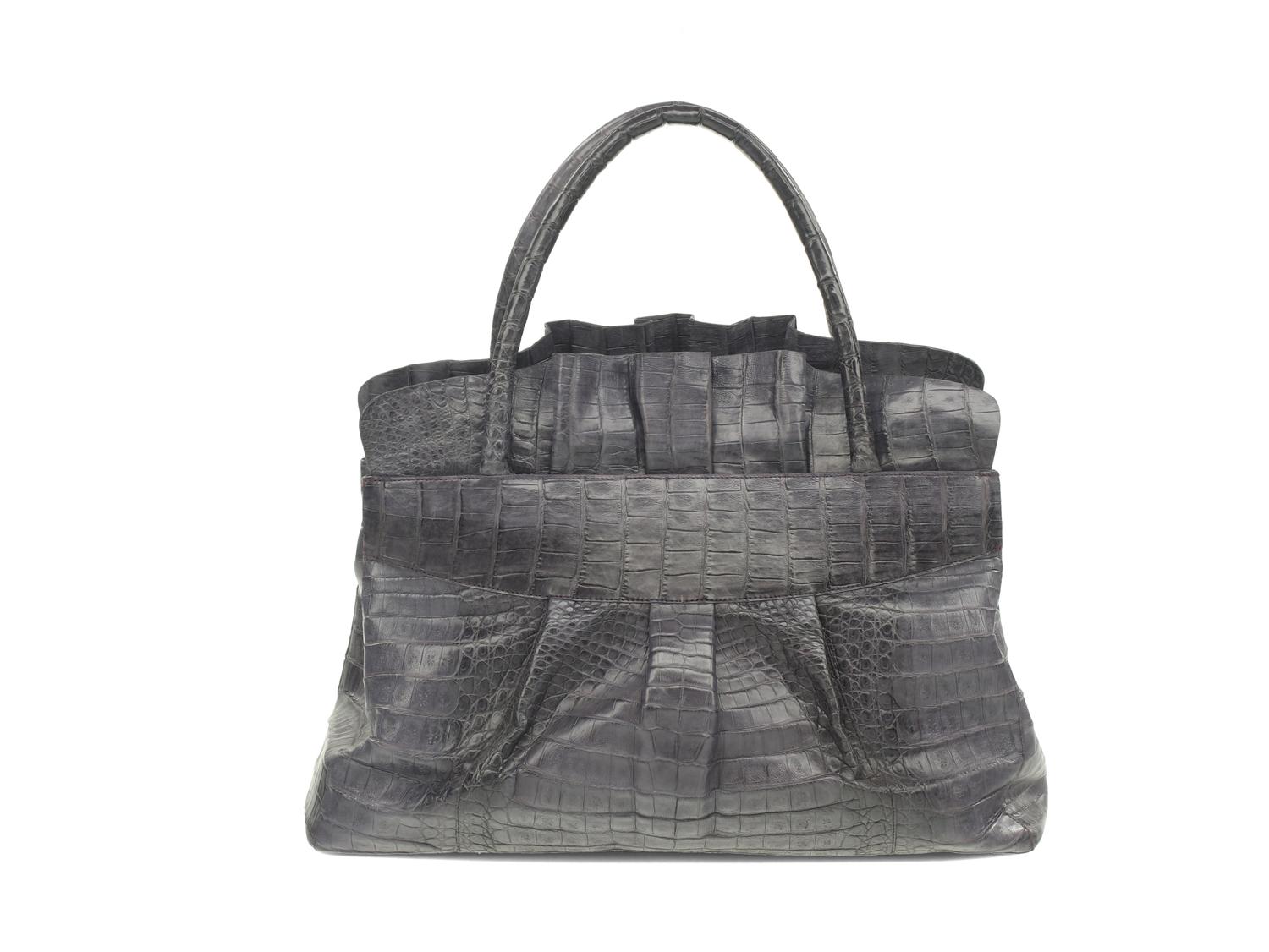 Nancy Gonzalez Purple Crocodile Handbag