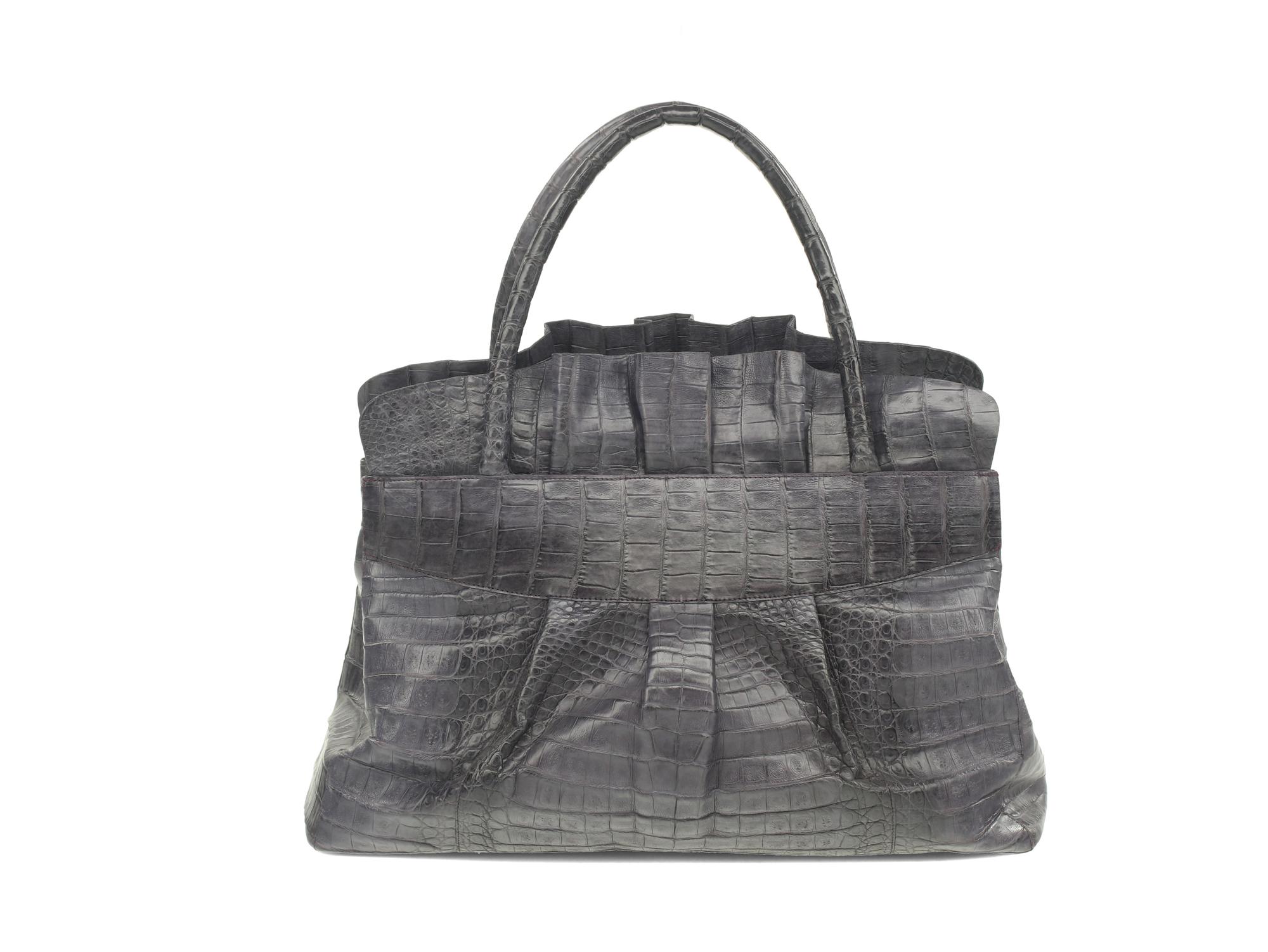 Nancy Gonzalez Purple Crocodile Handbag