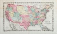 [MAPS]. Map of the Pacific Rail Road and its Connections with the Seaports of the United States of America. New York: Johnson & Browning, 1860.