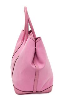 A Hermes Sakura Pink Canvas and Leather Garden Party GM Tote Bag, 14" x 10" x 6.5".