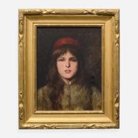 Attributed to William Merritt Chase (American, 1849-1916) Woman in a Red Cap
