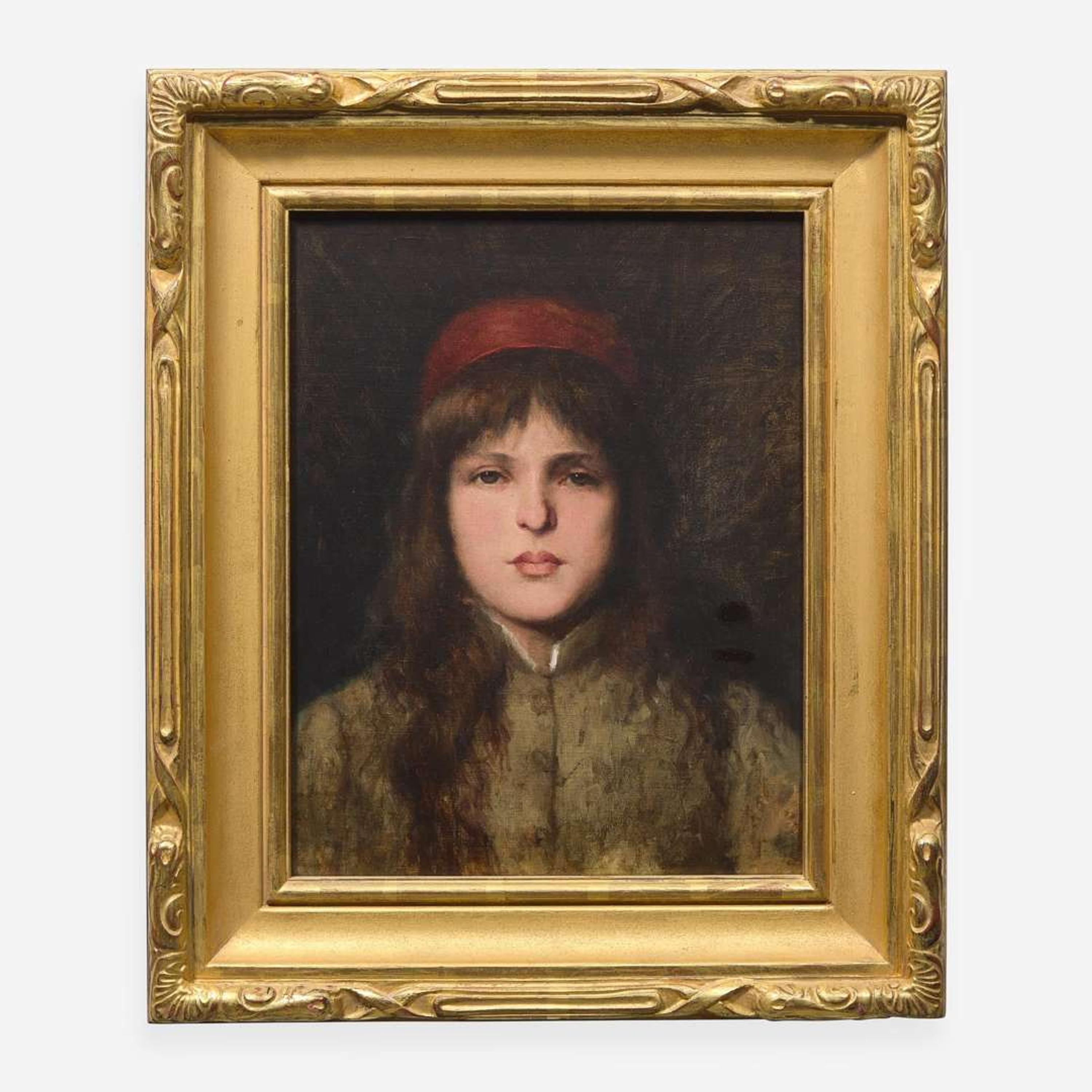 Attributed to William Merritt Chase (American, 1849-1916) Woman in a Red Cap