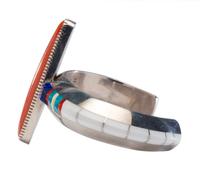 Sterling Silver Cuff Bracelet, with Coral, Lapis, Turquoise, and Howlite Lot is located and will ship from Denver, Colorado.