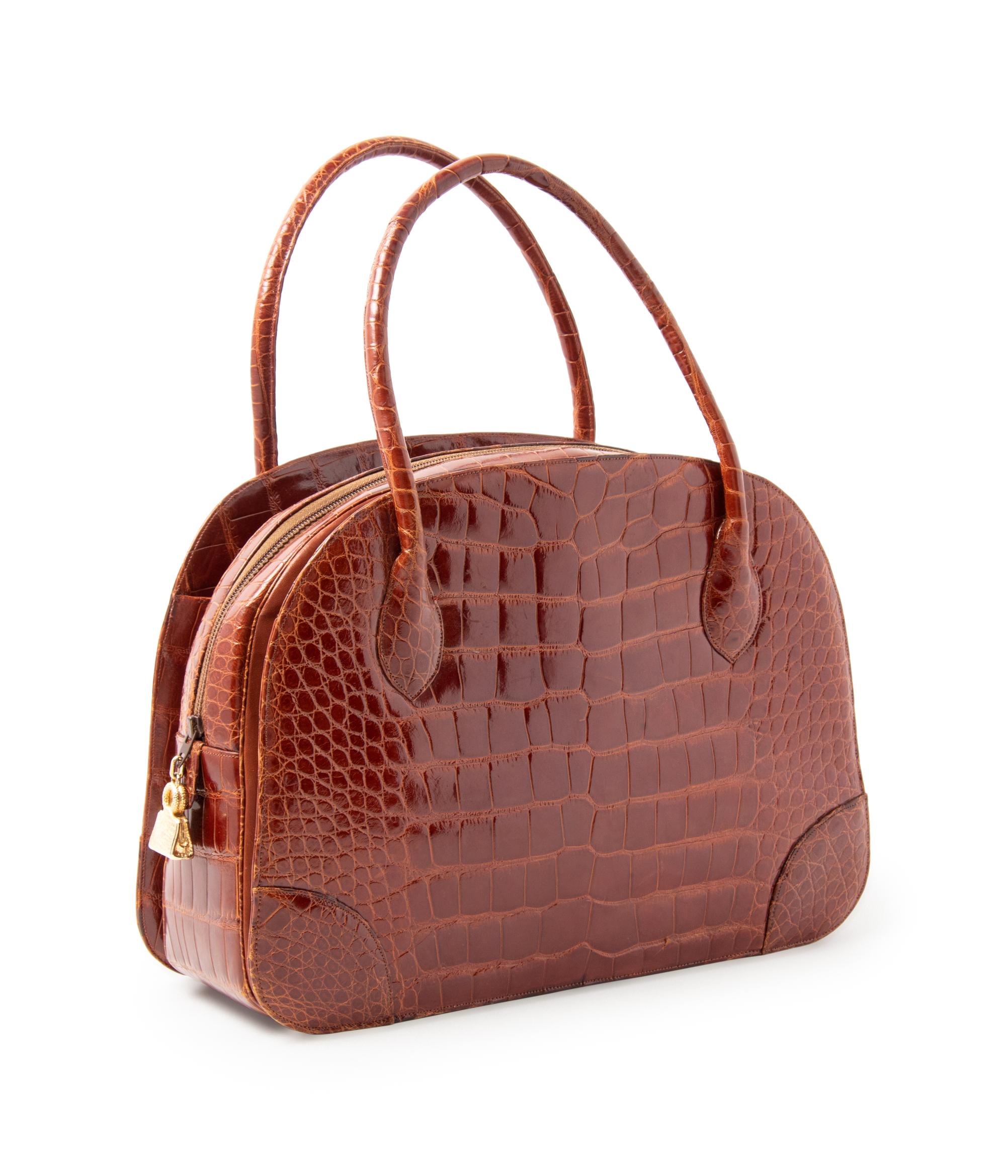 Judith Leiber Patent Alligator Bag, 1990-2000s