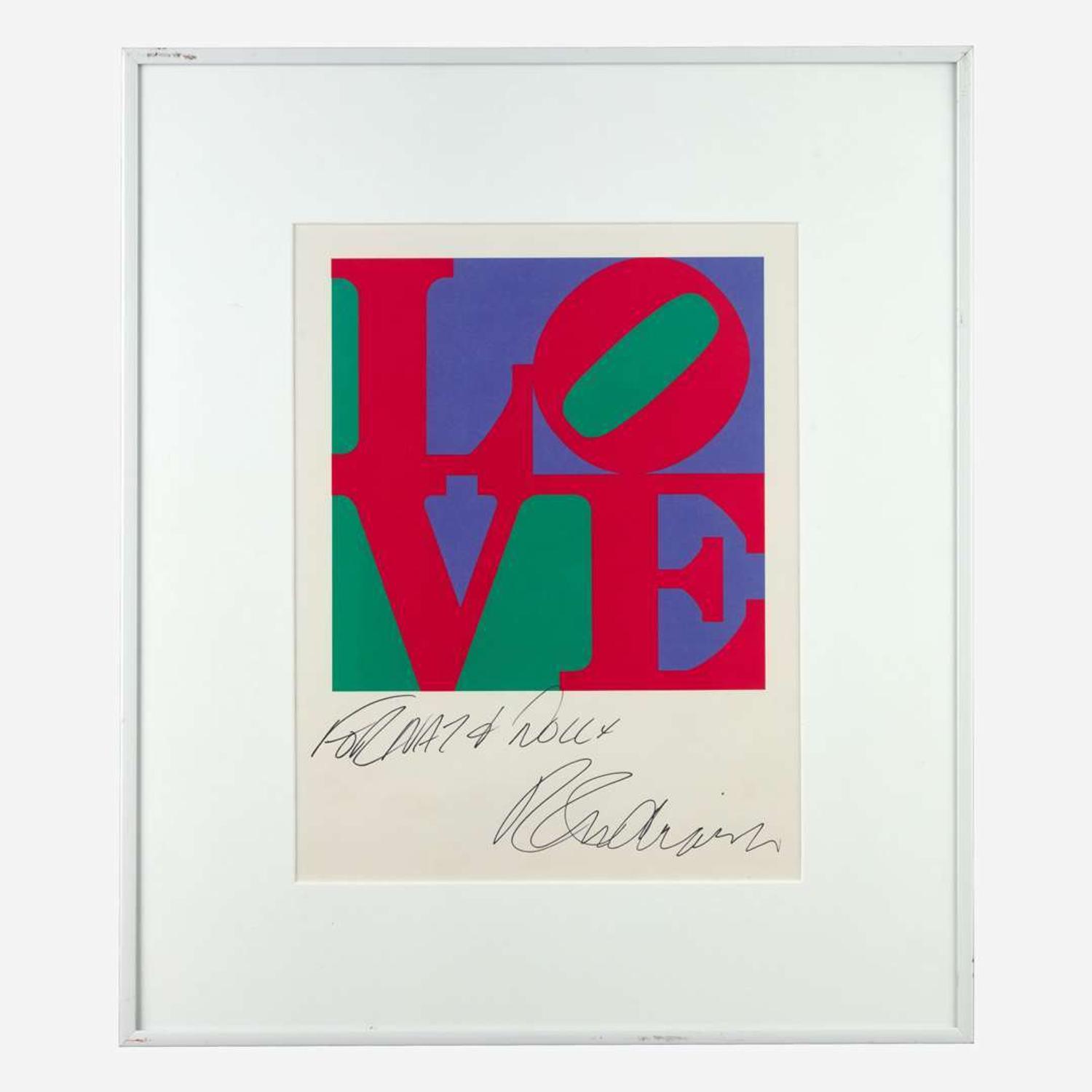 Robert Indiana (American, 1928-2018) The Philadelphia Love (with Poetry: Wherefore The Punctuation of the Heart)