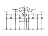 A Continental Steel Four-Post Bed