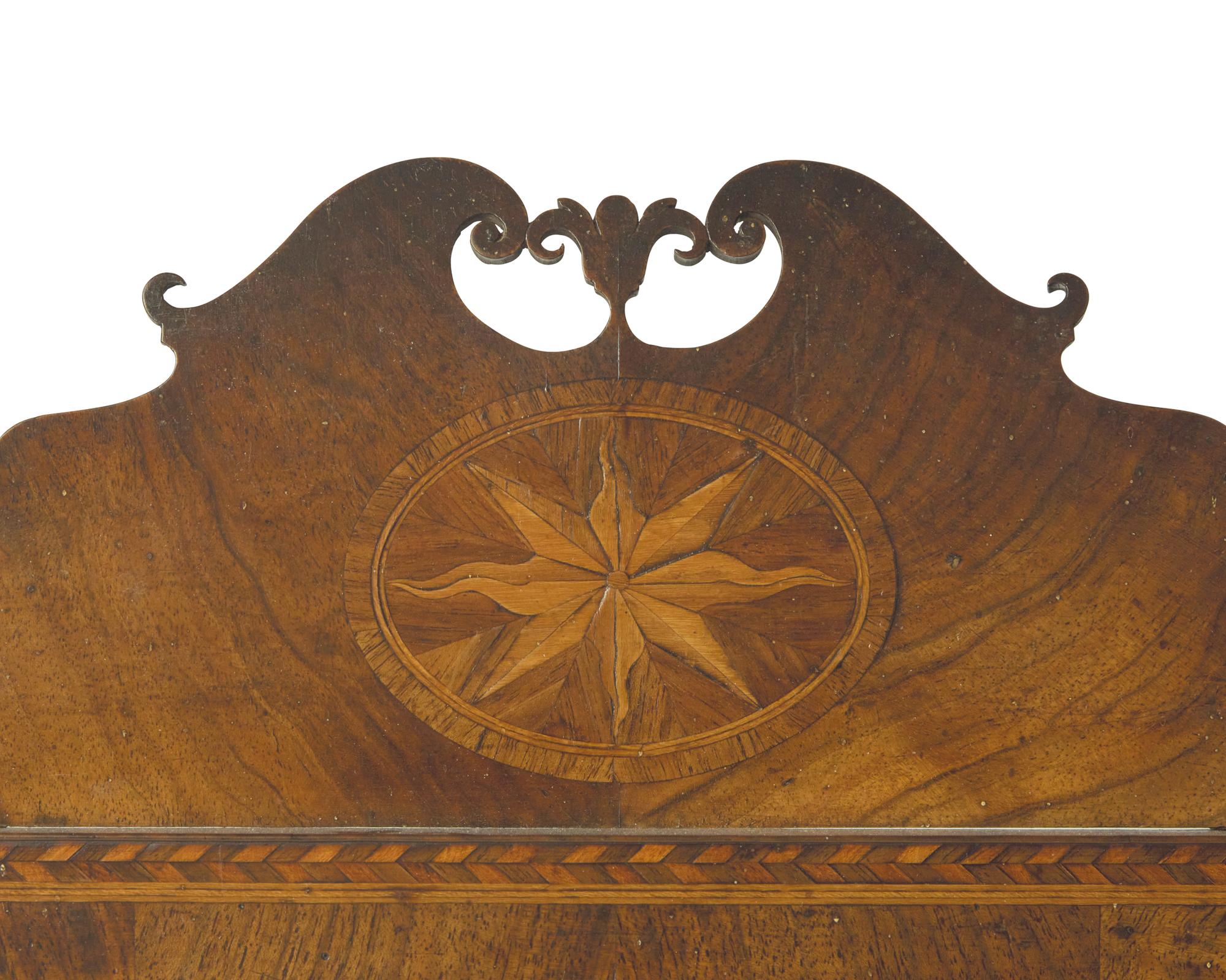 A Regency Inlaid Mahogany and Etched Glass Shaving Glass