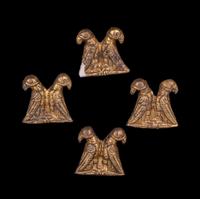 Four Thracian Gilt-Silver Double Eagle Plaques