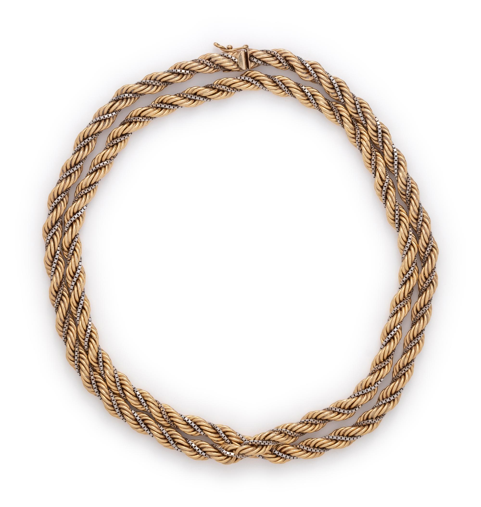 BICOLOR GOLD LONGCHAIN NECKLACE
