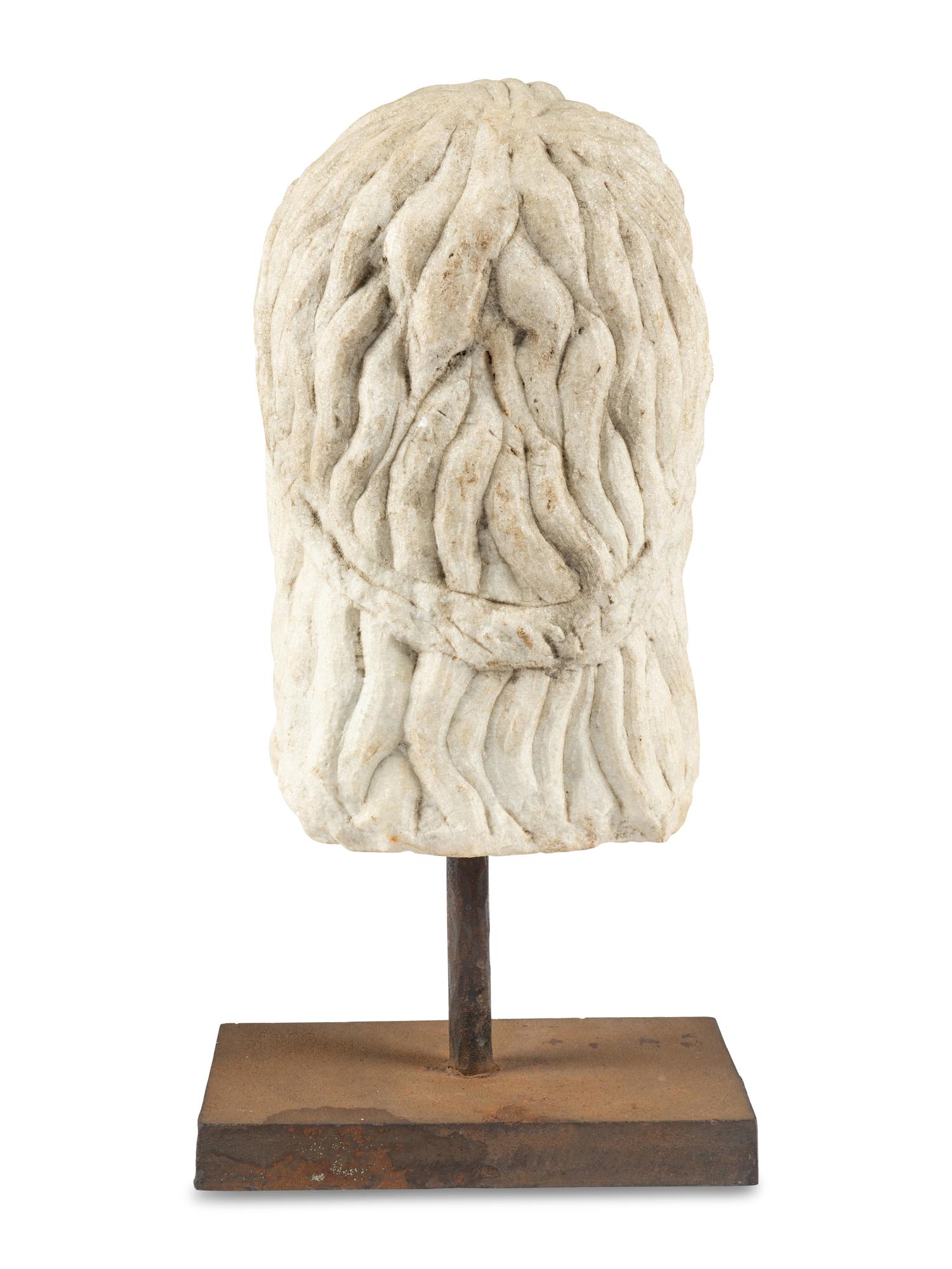 A Continental Marble Portrait Head