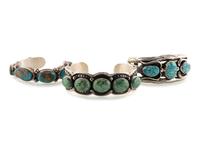 Navajo Silver and Turquoise Cuff Braclets