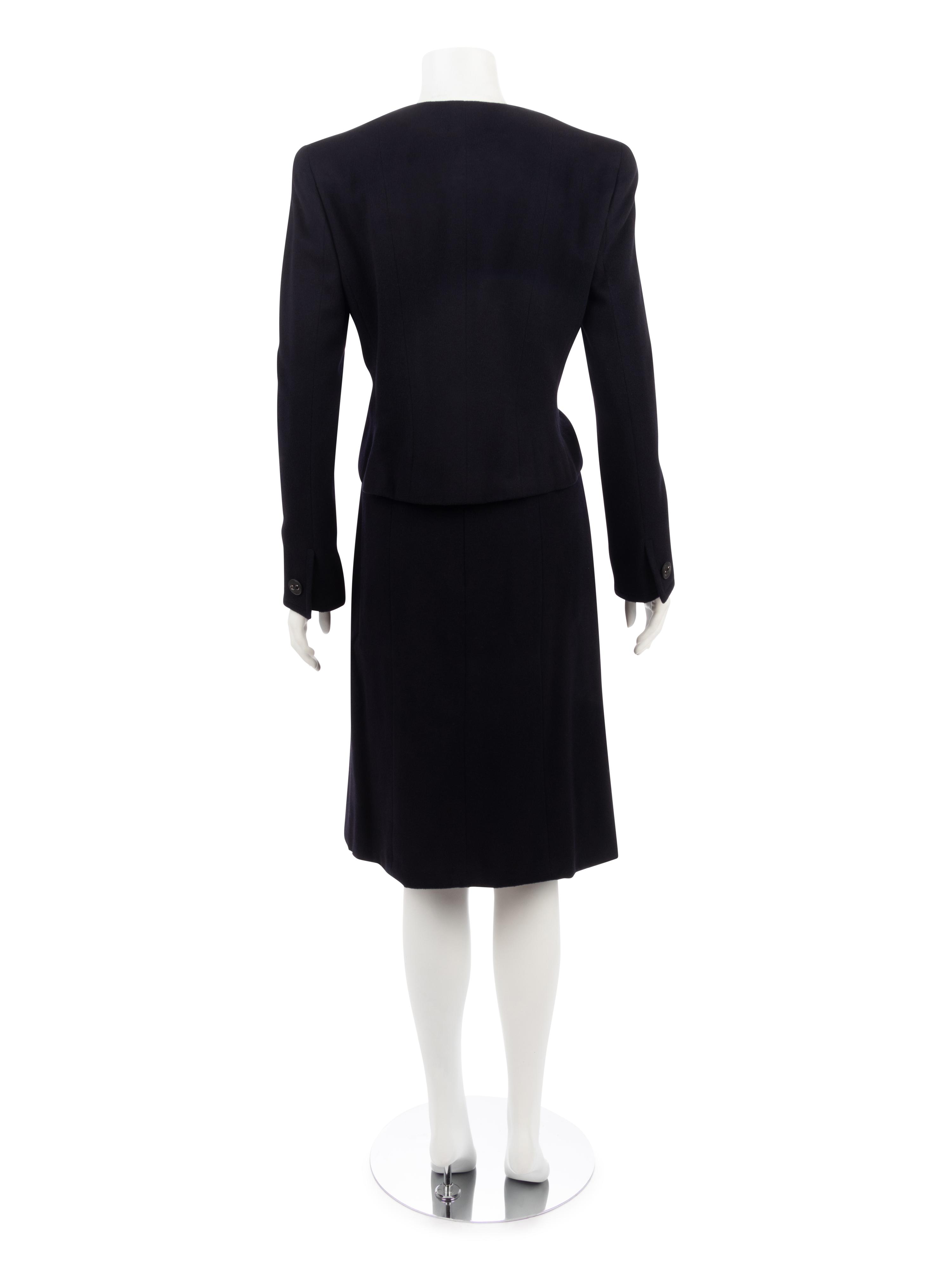 Chanel Cashmere Two-Piece Skirt Suit, Fall 2002