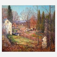 Kenneth R. Nunamaker (American, 1890–1957) River Road at Centre Bridge