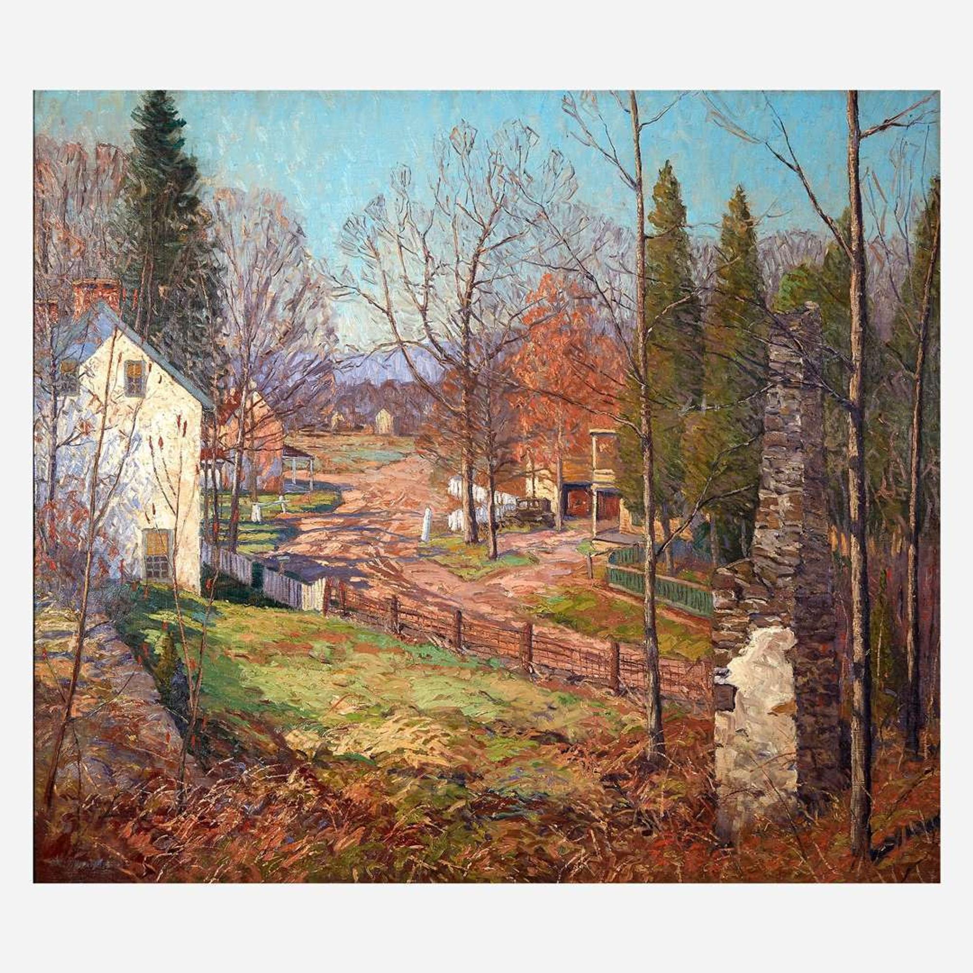 Kenneth R. Nunamaker (American, 1890–1957) River Road at Centre Bridge