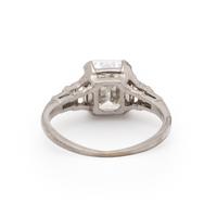 EMERALD CUT DIAMOND AND PLATINUM RING