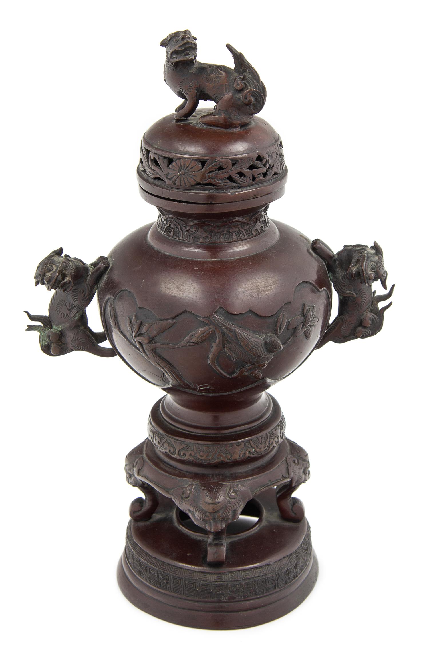 A Japanese Bronze Incense Burner