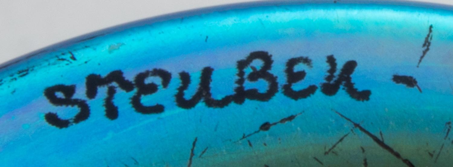 A Blue Aurene Vase