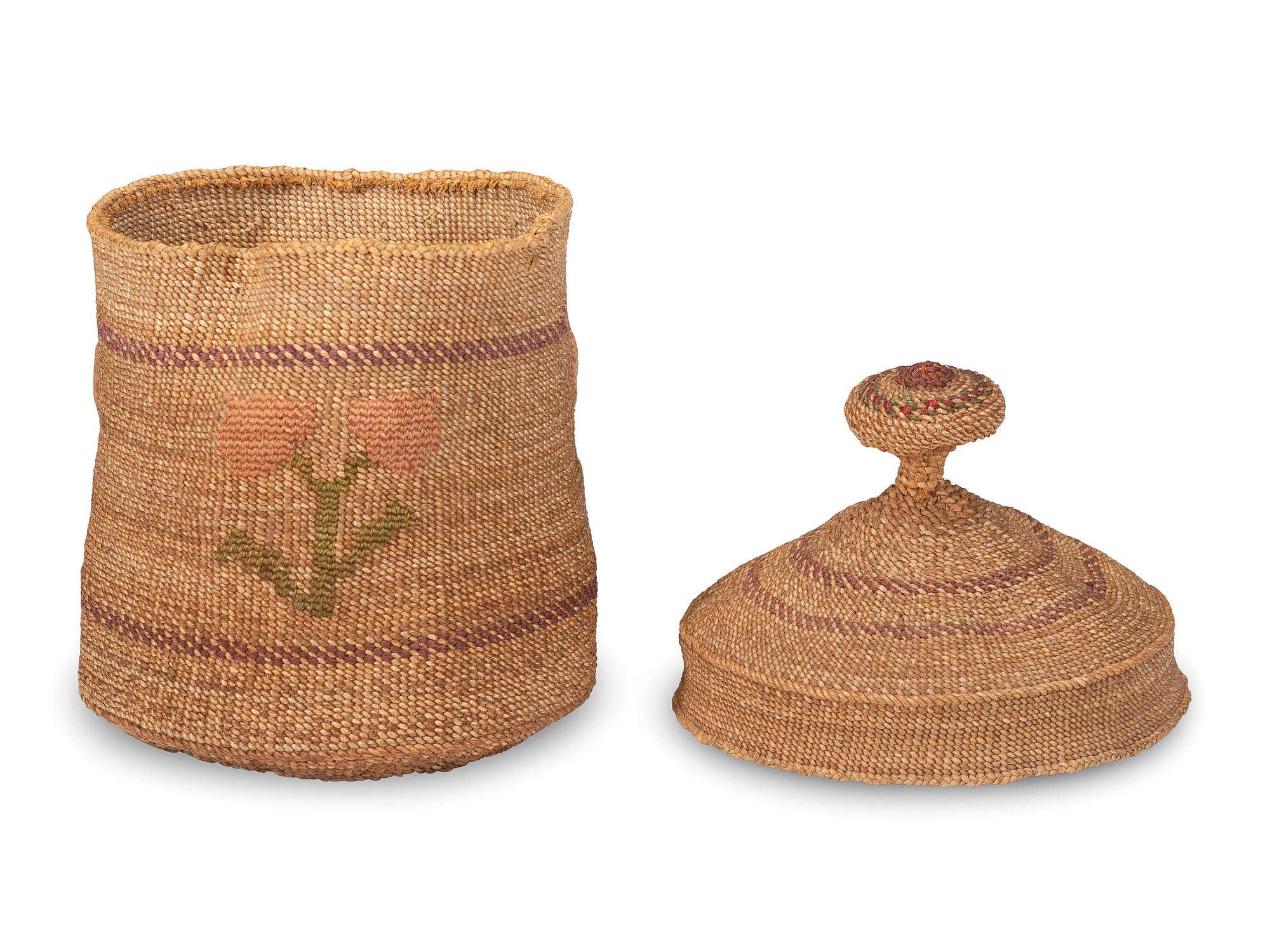 Miniature Attu Lidded Basket