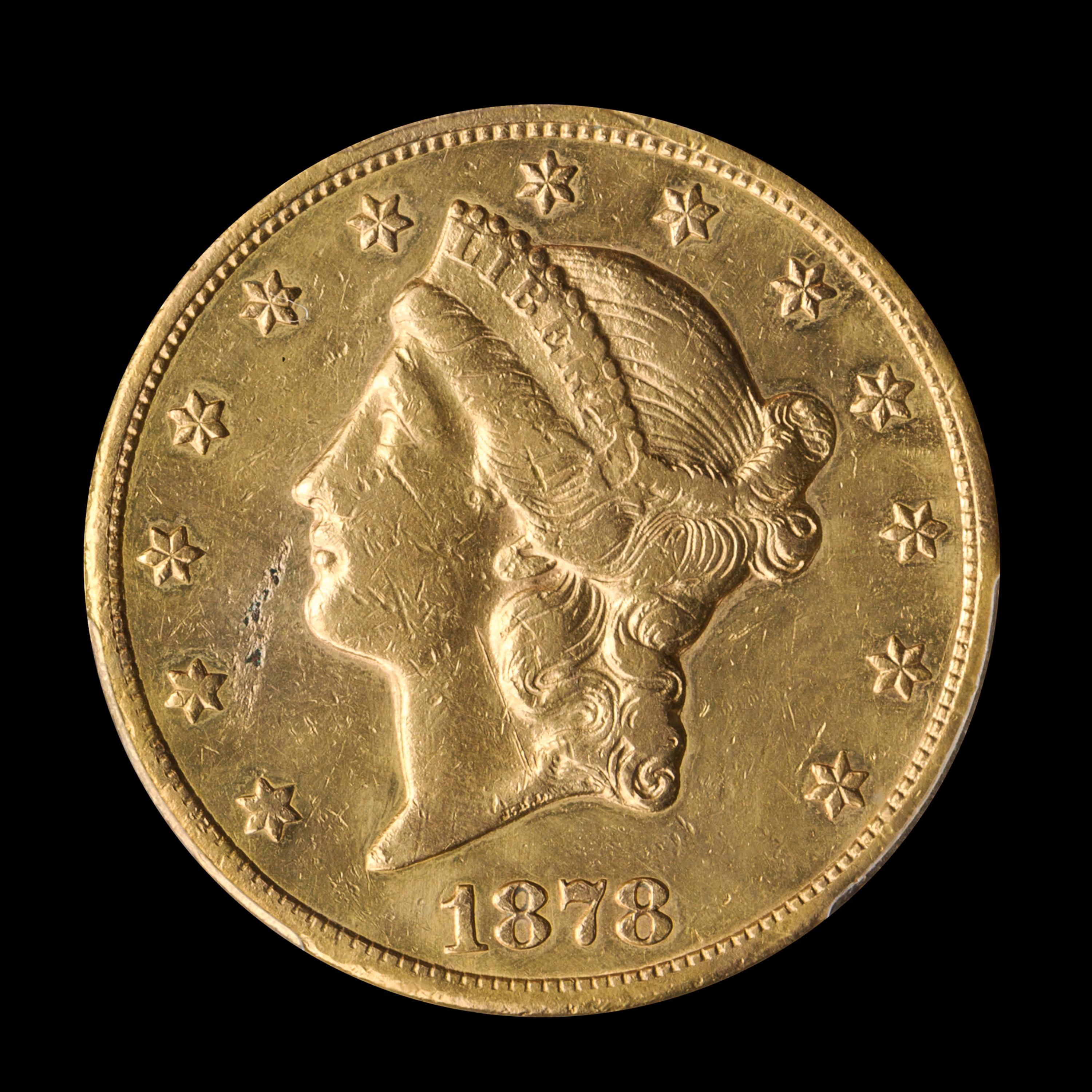 A United States 1878-CC Liberty Head $20 Gold Coin