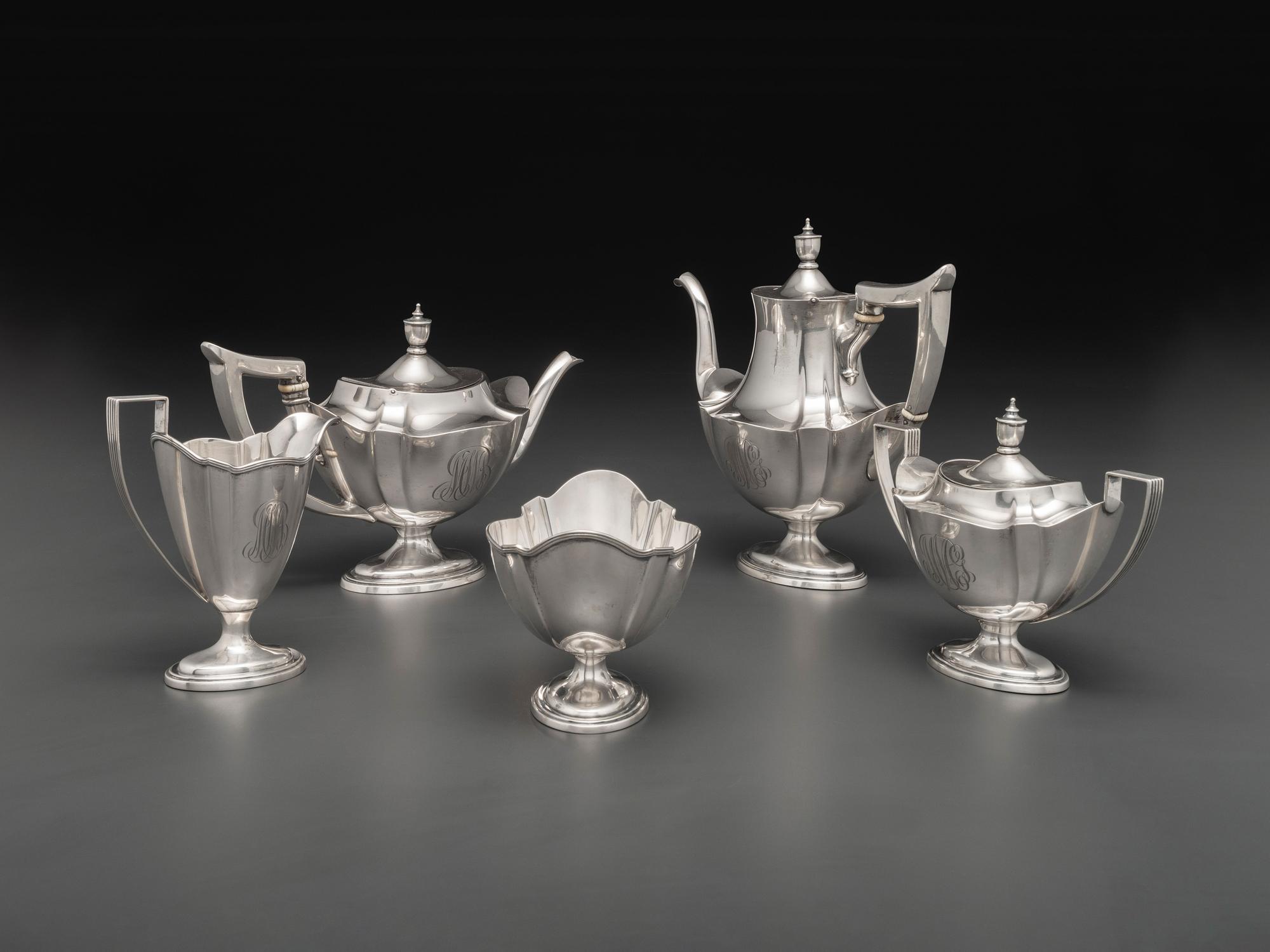 An American Silver Five Piece Tea and Coffee Service