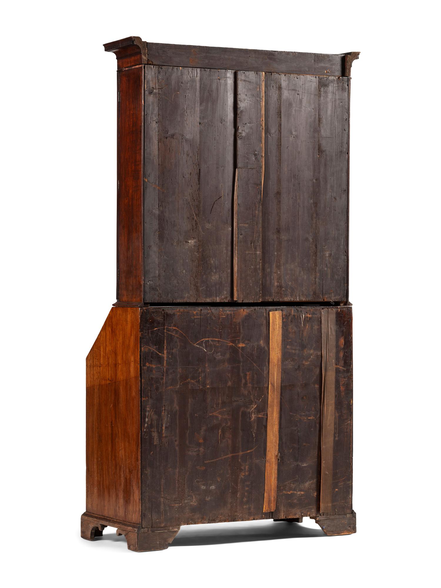 A George III Mahogany Bureau Bookcase