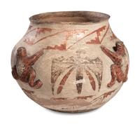 Zuni Polychrome Frog Pottery Jar