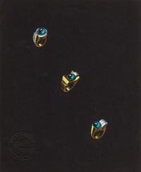 A Collection of Original Gouache on Paper Jewelry Designs by Anne Howe Geyer for Trabert & Hoeffer-Mauboussin,