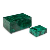 Two Italian Malachite Boxes