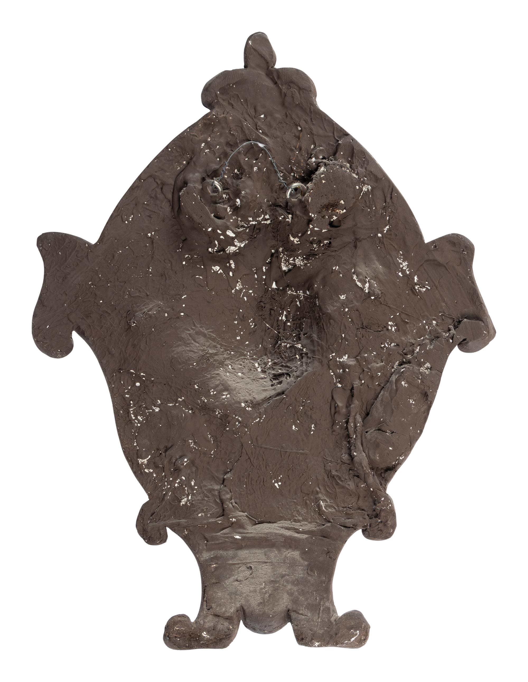 A French Patinated Plaster Architectural Mask