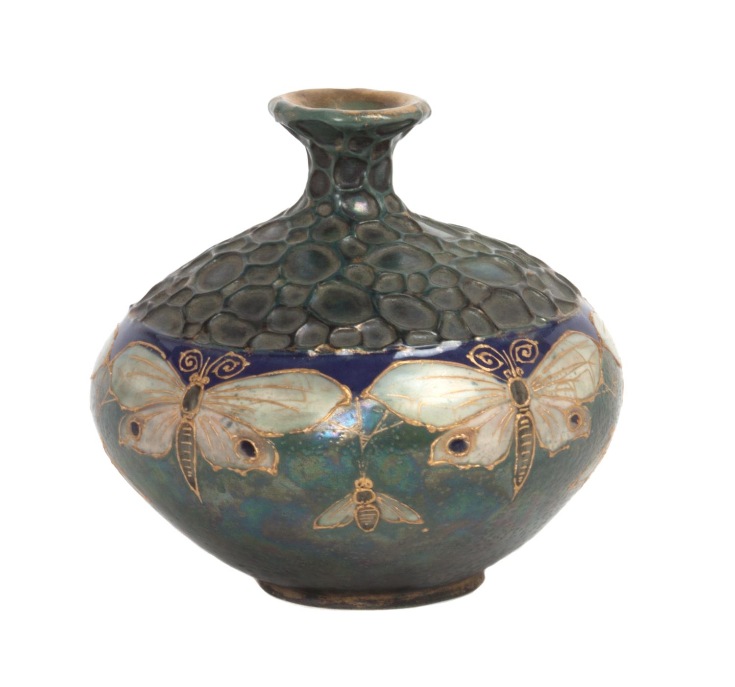 An Amphora Art Nouveau Ceramic Vase Height 5 5/8 inches.