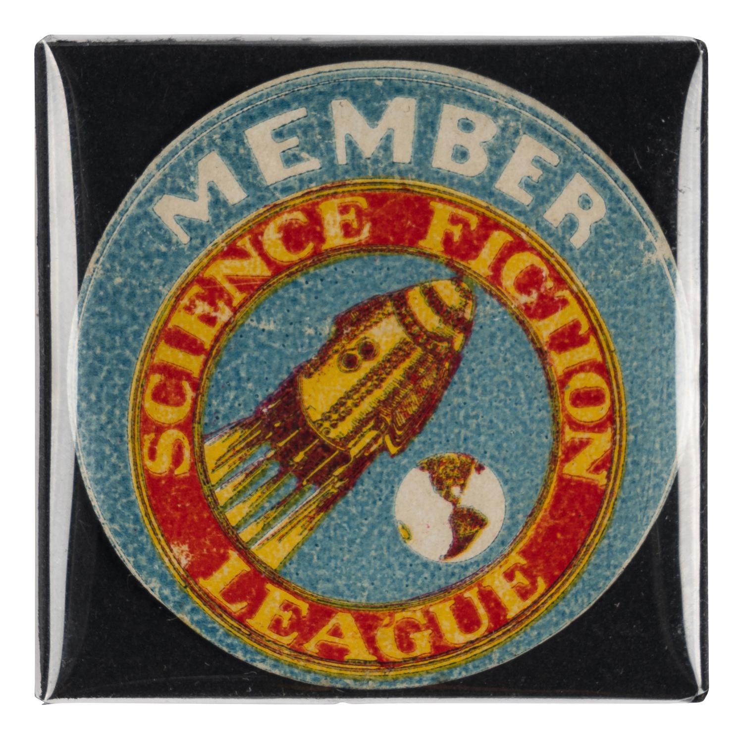 [SCIENCE FICTION LEAGUE OF AMERICA]. Original Science Fiction League member sticker. 1936.