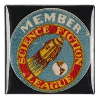 [SCIENCE FICTION LEAGUE OF AMERICA]. Original Science Fiction League member sticker. 1936.