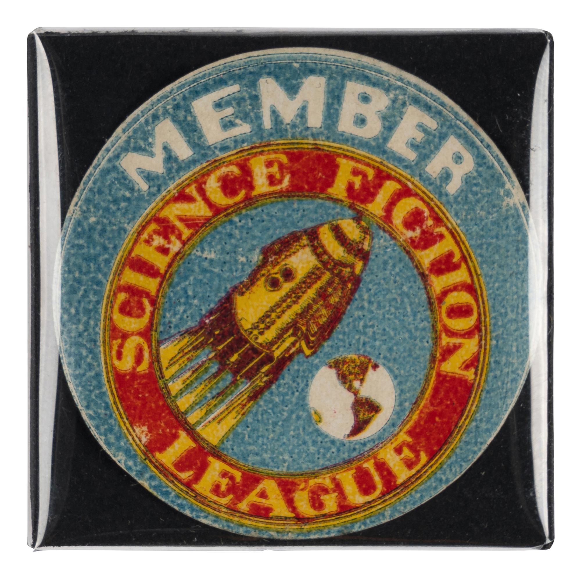 [SCIENCE FICTION LEAGUE OF AMERICA]. Original Science Fiction League member sticker. 1936.