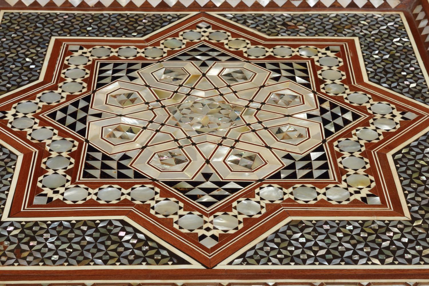 A Pair of Levantine Marquetry Side Tables
