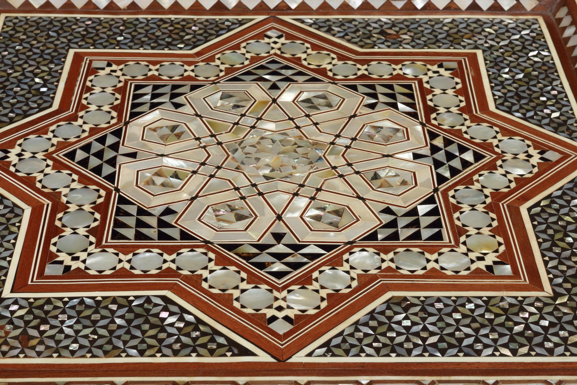 A Pair of Levantine Marquetry Side Tables