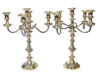 Pair of silverplate candelabra gorham corporation, providence, ri, late 19th century