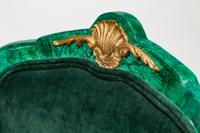 A Louis XV Style Gilt-Bronze-Mounted Malachite-Veneered Fauteuil en Cabriolet
