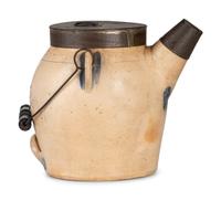 An F.H. Cowden Cobalt Decorated Stoneware Batter Jug