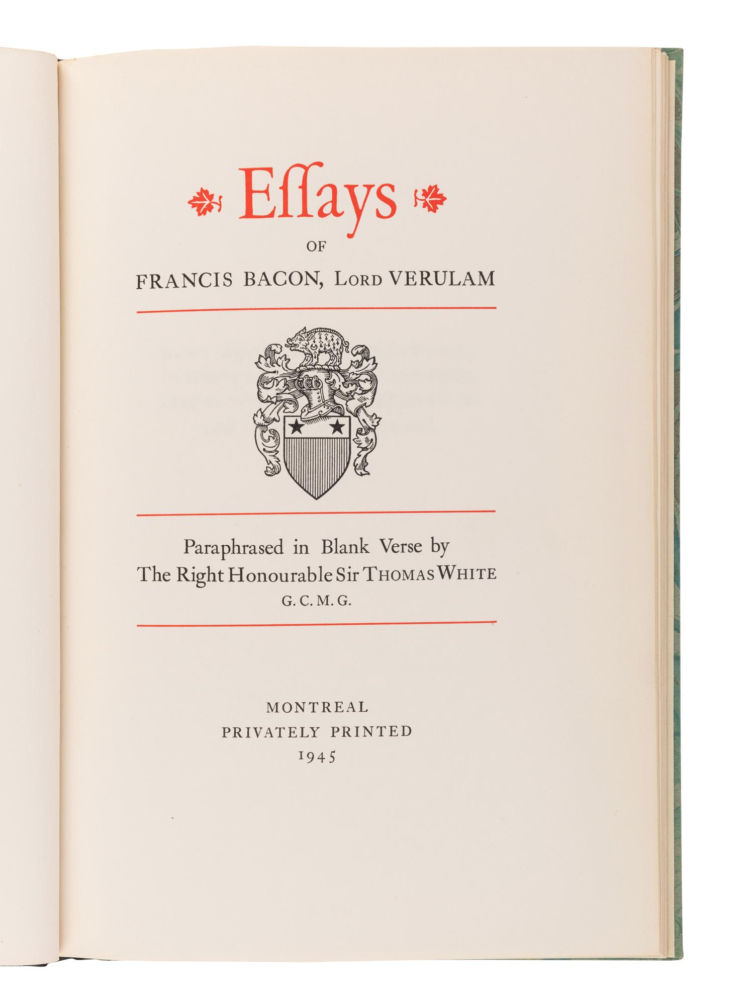 [LITERATURE -- ENGLISH]. A group of 9 works, including: