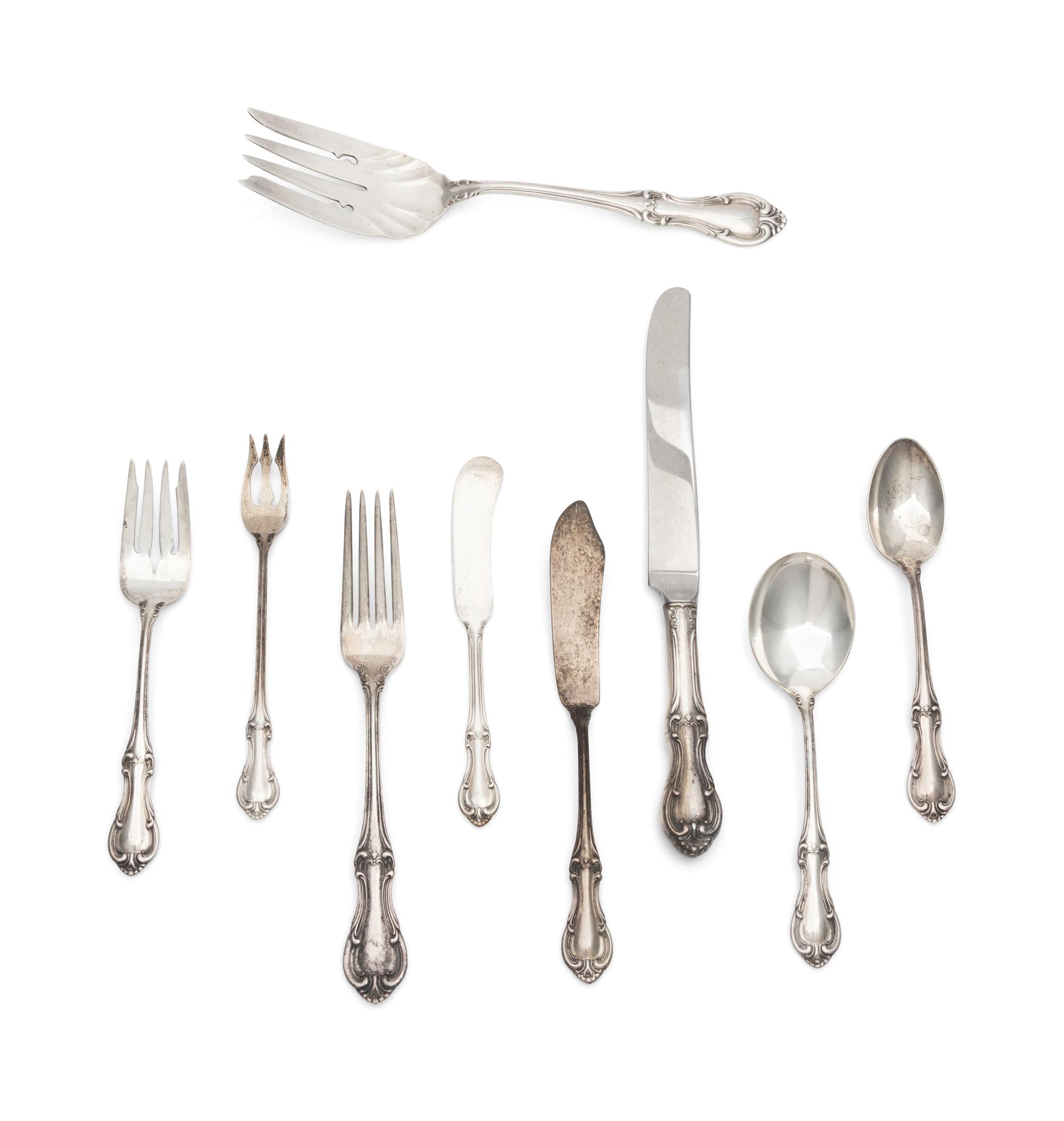 An American Silver Flatware Service