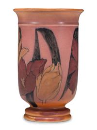 A Kataro Shirayamadani for Rookwood Pottery Floral Vellum Vase