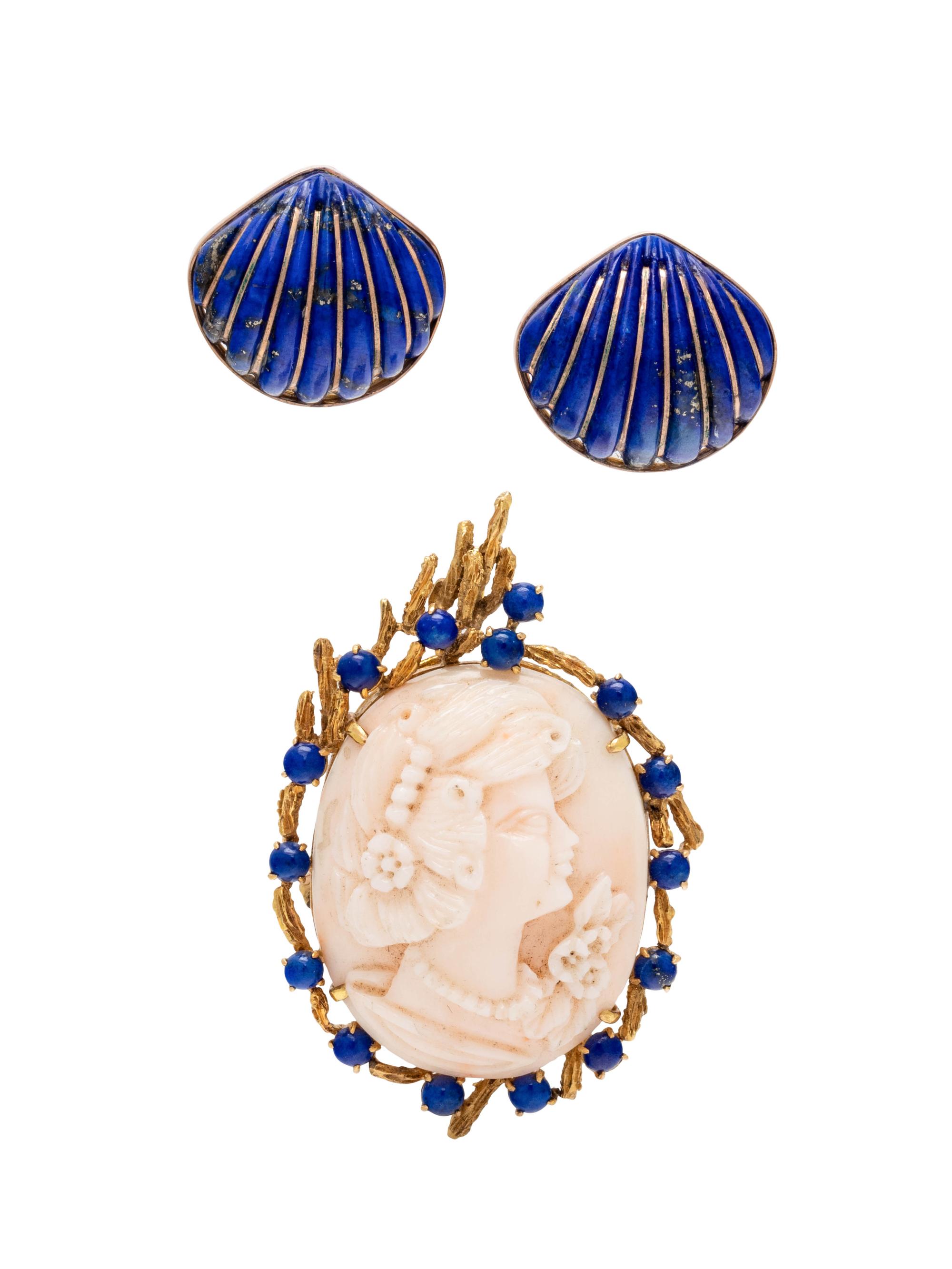 COLLECTION OF LAPIS LAZULI JEWELRY