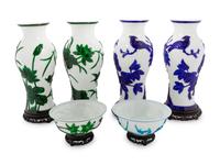 A Group of Six Chinese Peking Glass Wares